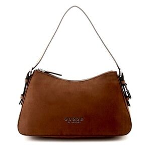 NWT - Guess Suede Alisha “Walnut” Brown Shoulder Bag